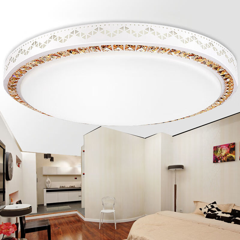 led吸顶灯客厅灯大圆形80cm大厅灯具100cm圆形家用大堂灯40cmled白光