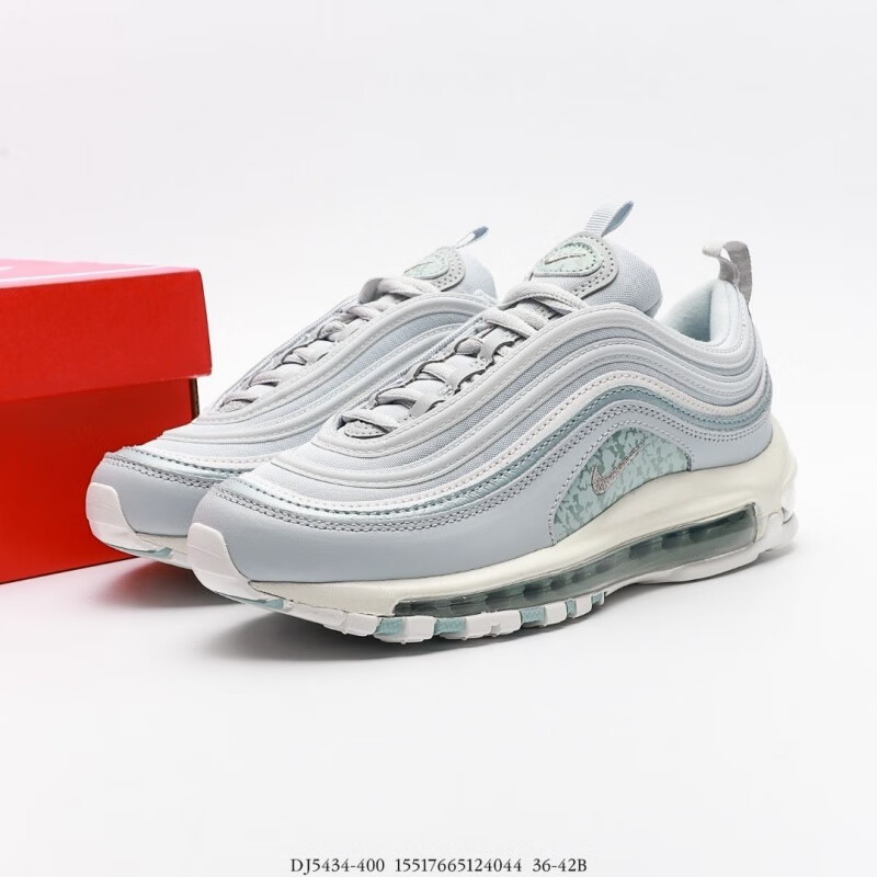 纯原彩虹全掌air max 97撒旦弹步鞋男女鞋气垫运动鞋休闲双鱼兔运动