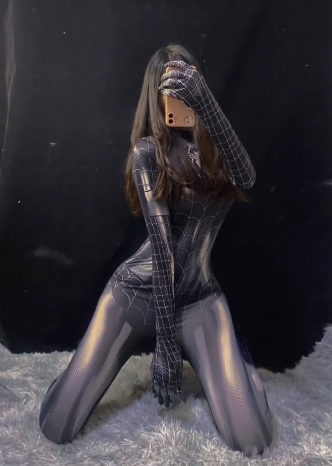 蜘蛛侠紧身衣女性感mj毒液衣服二次元cos角色可开裆 mj 红蓝蜘蛛