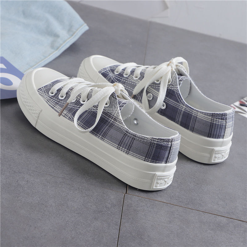 贤语jk帆布鞋女新款百搭韩版ulzzang2021春季学生板鞋潮日系风小白鞋