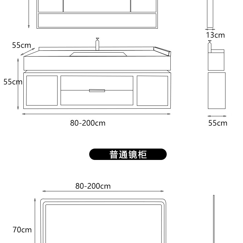 双台盆浴室柜轻奢浴室柜组合双台盆大理石智能挂墙式现代简约洗手洗脸