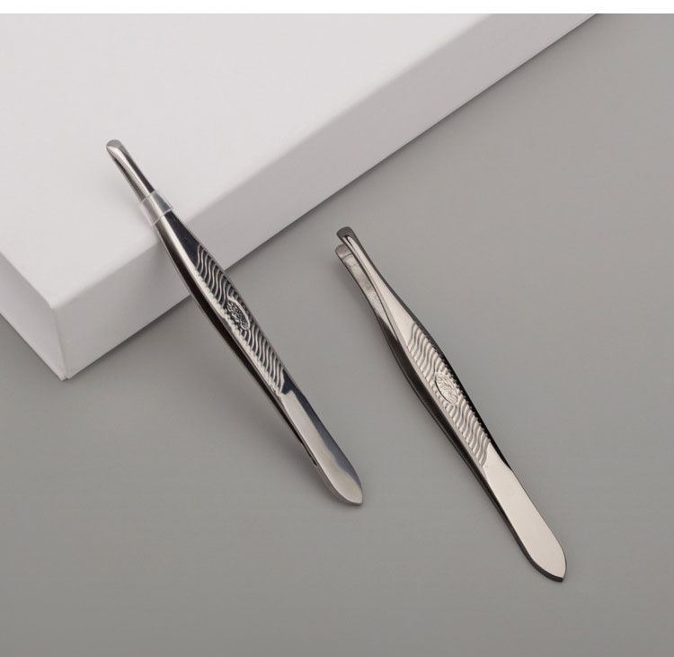 现货直发不锈钢眉夹眉毛钳修眉夹拔毛眉毛夹子拔胡子夹胡须小镊子古莎