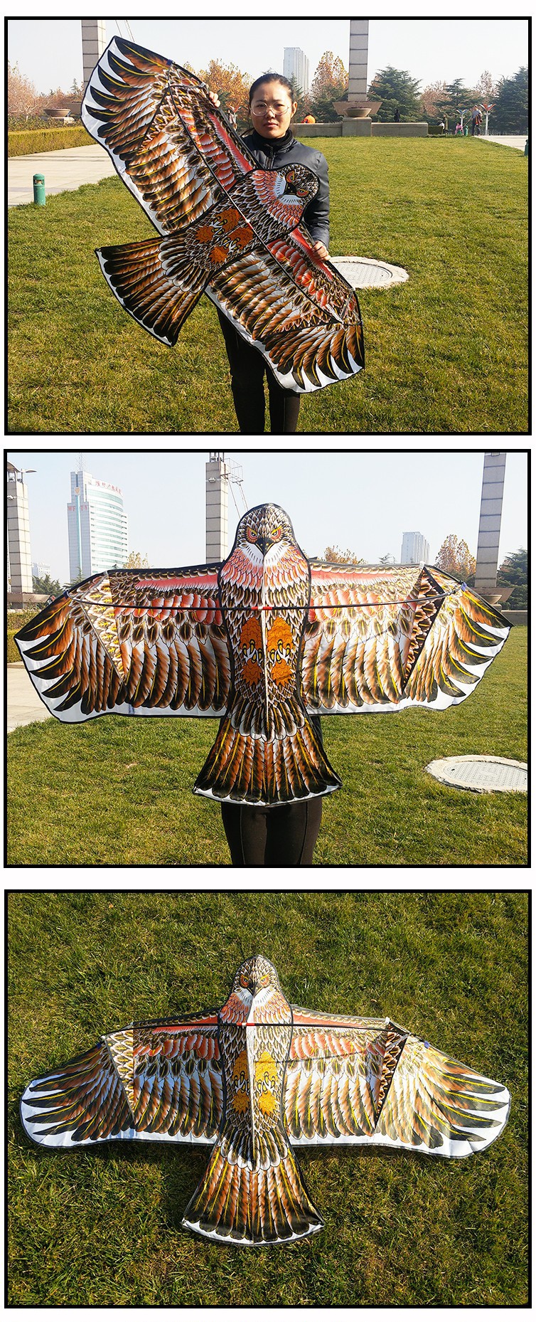 盘鹰风筝 3d特大新款老鹰风筝微风易飞大号立体伞布盘鹰大型sn4766 1.
