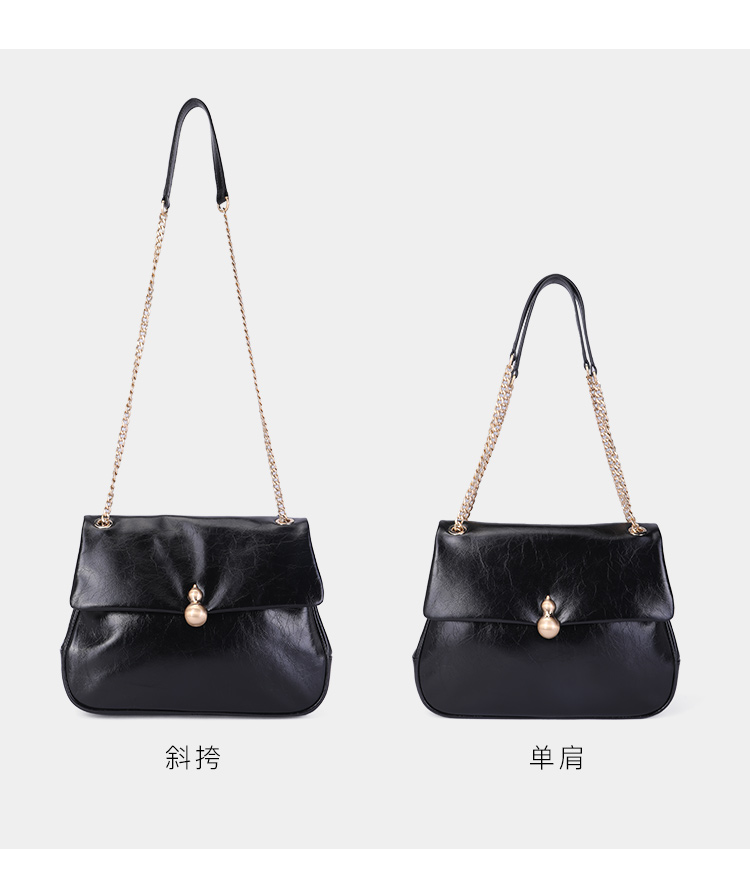 女王节礼物半坡bampo真皮女包单肩包半坡葫芦包线下同款真皮大气休闲