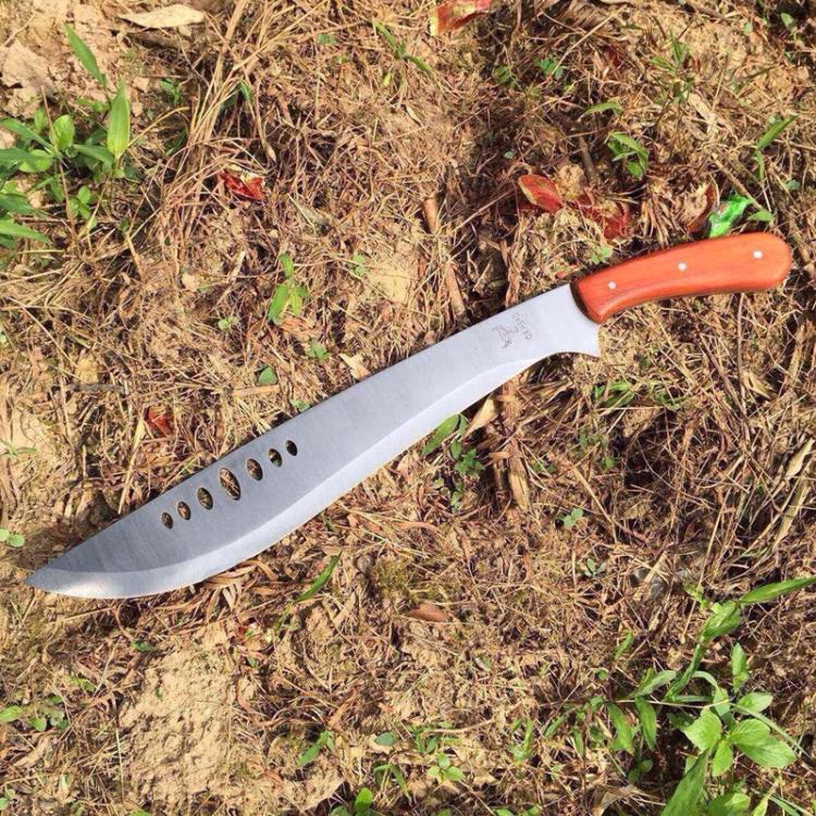 尼泊尔露营七孔开路刀刃弯刃荒野求生一体钢冷 明黄色 60以上 9.