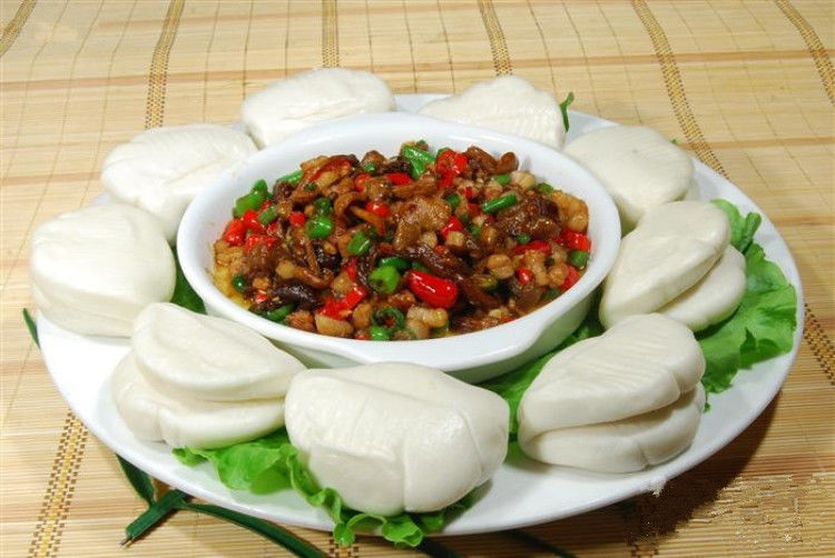 【保鲜发货】荷叶夹肉加馍饼肉夹馍荷叶饼 酒店成品菜梅菜扣肉 一袋40