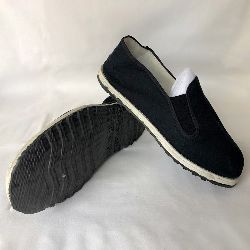 布鞋千层底老北京男式 松紧口老爷鞋松紧口布鞋布鞋老中青休闲鞋轻便