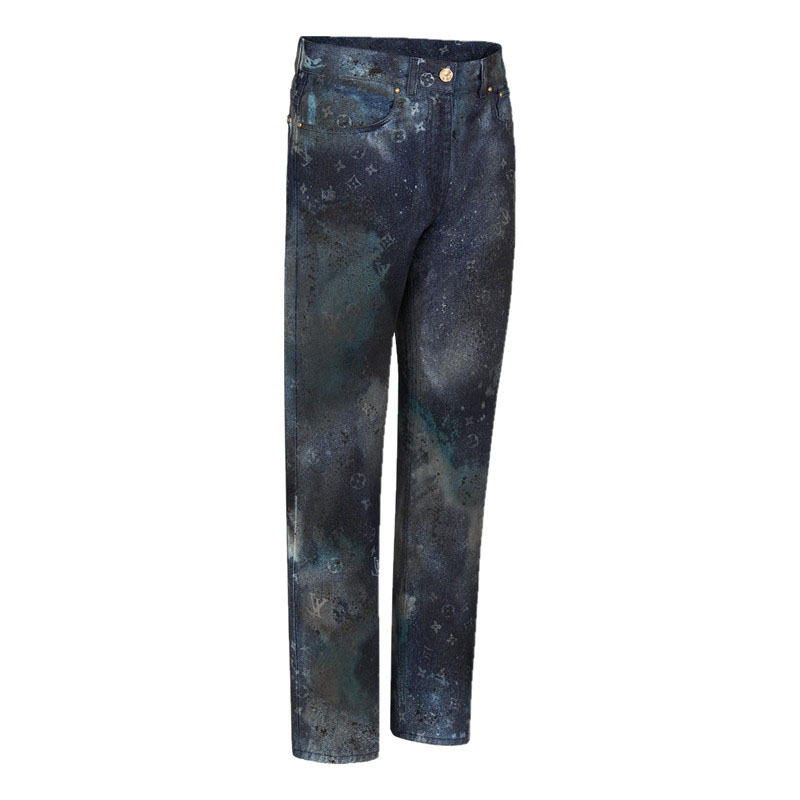 louisvuitton/路易威登男士裤子标准版牛仔裤时尚 海军蓝 29【图片