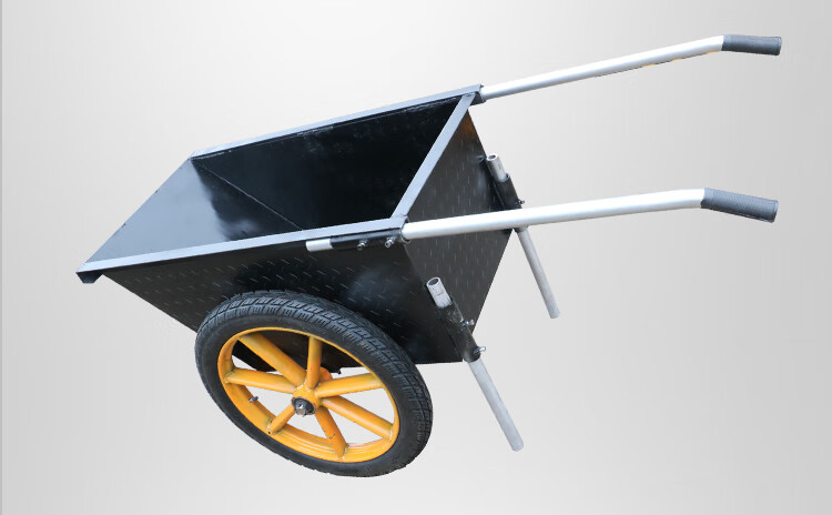 秋屏加厚花纹钢板劳动车手推车灰斗车环保车工地人力建筑车家用垃圾车