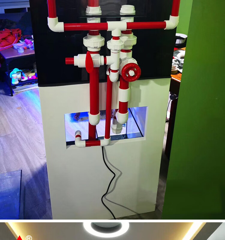 水族鱼缸pvc红管upvc水管配件塑料管子排水管红色20mm1米根壁厚2mm