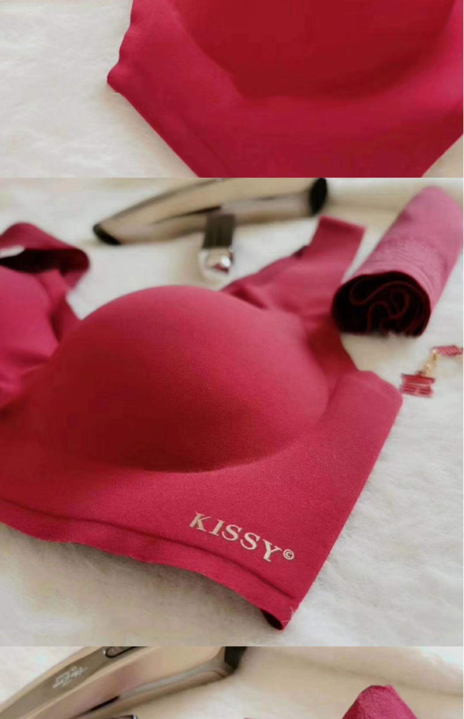 kissy如吻内衣无痕背心式隐形文胸无钢圈如吻kissy内衣聚拢运动美背