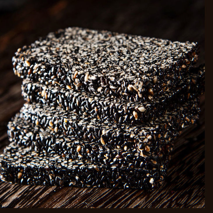 五味陈黑芝麻片花生酥儿童零食糕点心孕妇补钙酥糖芝麻饼干黒芝麻片