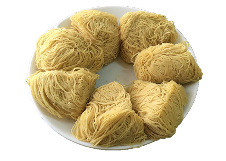 凡秀色香港云吞面广东竹升面生面港式碱水面手工蛋面细面湿面2斤 2斤