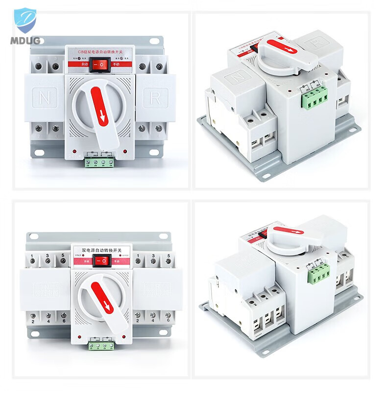 24，上海人民電器雙電源自動轉換開關2p63A切換開關3P100A4P63A迷你型 63A 2P