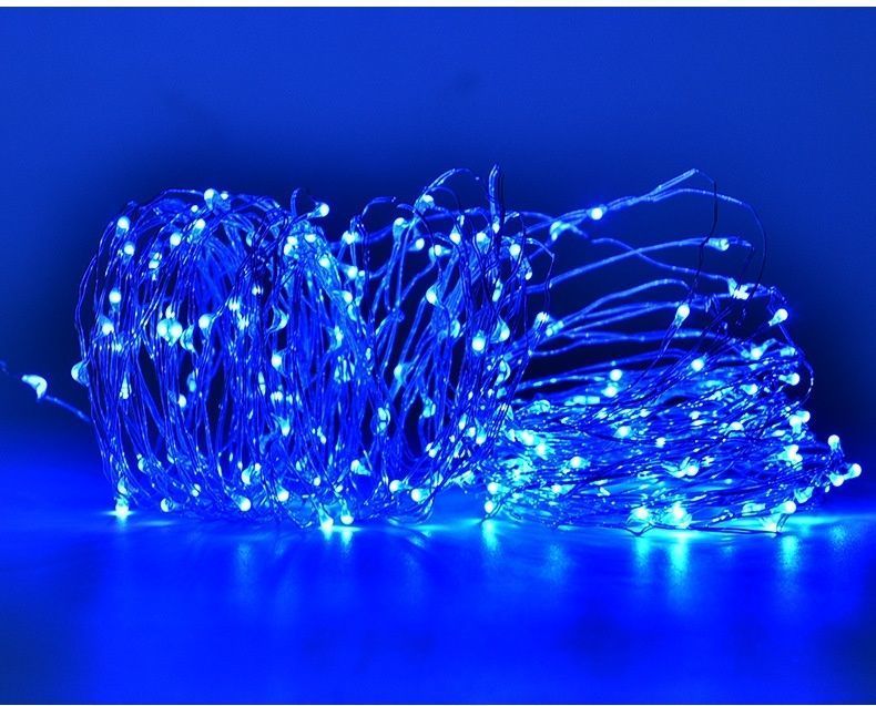 太阳能彩灯串灯七彩满天星户外庭院灯防水节日装饰灯小闪灯铜线灯