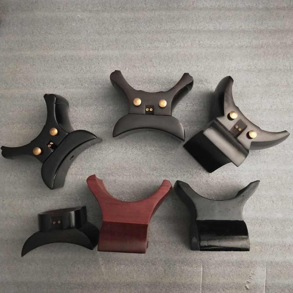 板胡配件豫剧板胡托板胡托豫剧黑檀木板胡托月牙板胡托大包托2号黑檀