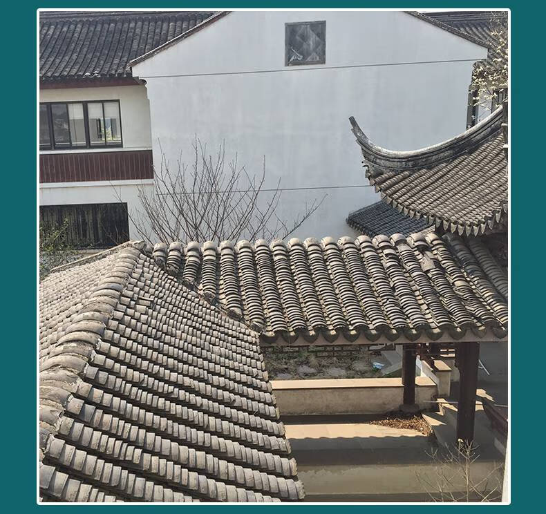 2022款房顶瓦片仿古瓦青瓦屋檐瓦片别墅屋顶滴水瓦中式古建老青瓦