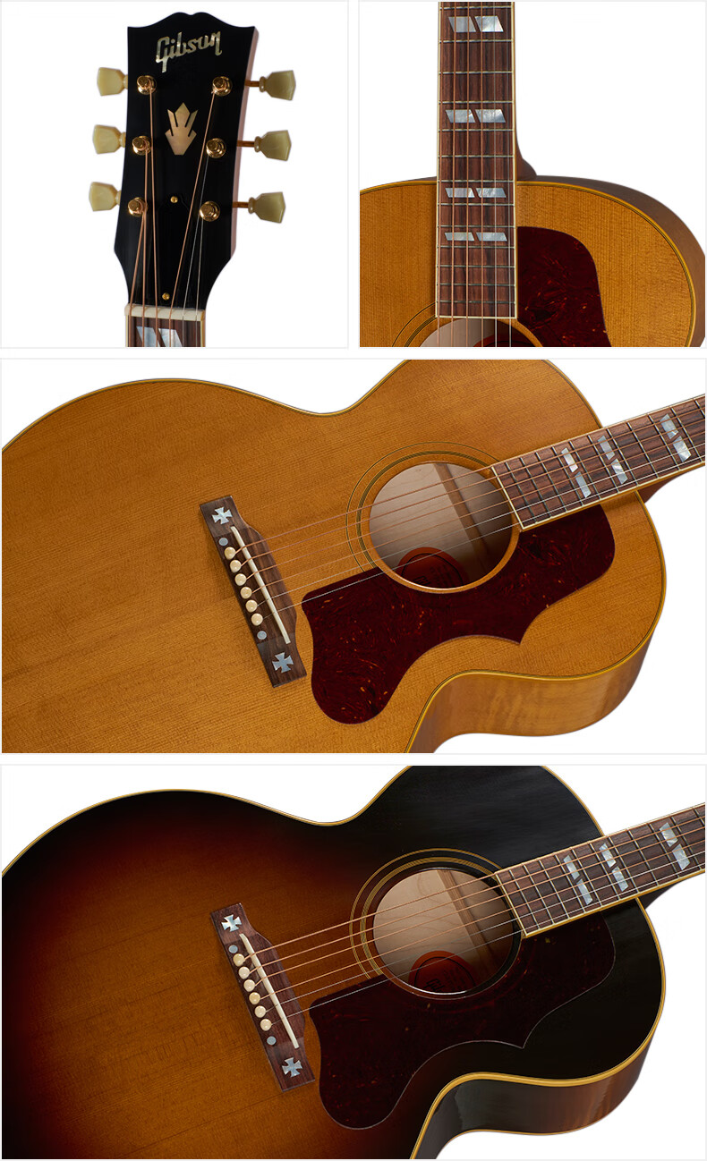 gibson吉普森j-185/j185美产全单电箱古典民谣木吉他 初学者入门弹奏