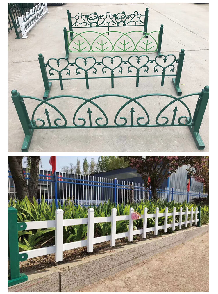 定制锌钢铁艺草坪护栏户外栏杆花园花坛围栏市政园林绿化带隔离栏栅栏