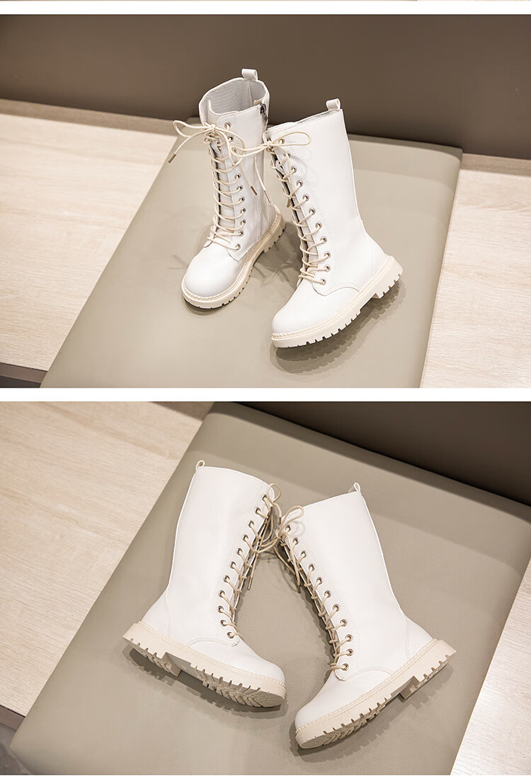 霏楚小学生靴子女孩长筒靴子女童长靴秋季新款儿童骑士英伦风儿童小