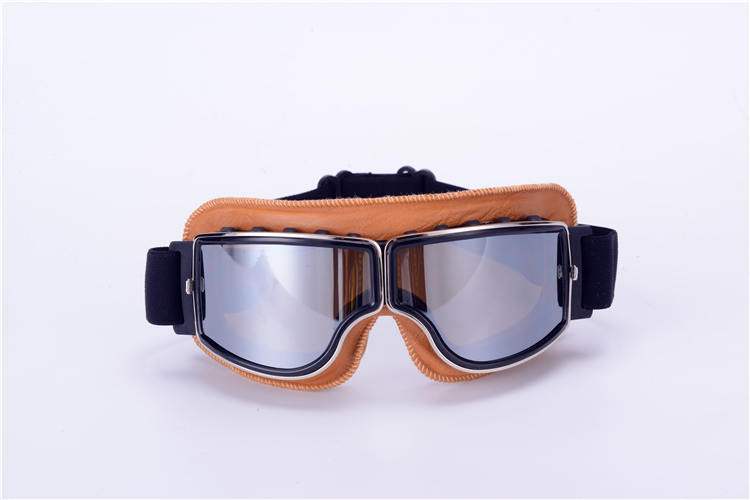 2020新款飞行员头盔amz复古风镜摩托车哈雷眼镜越野机车护目镜防风