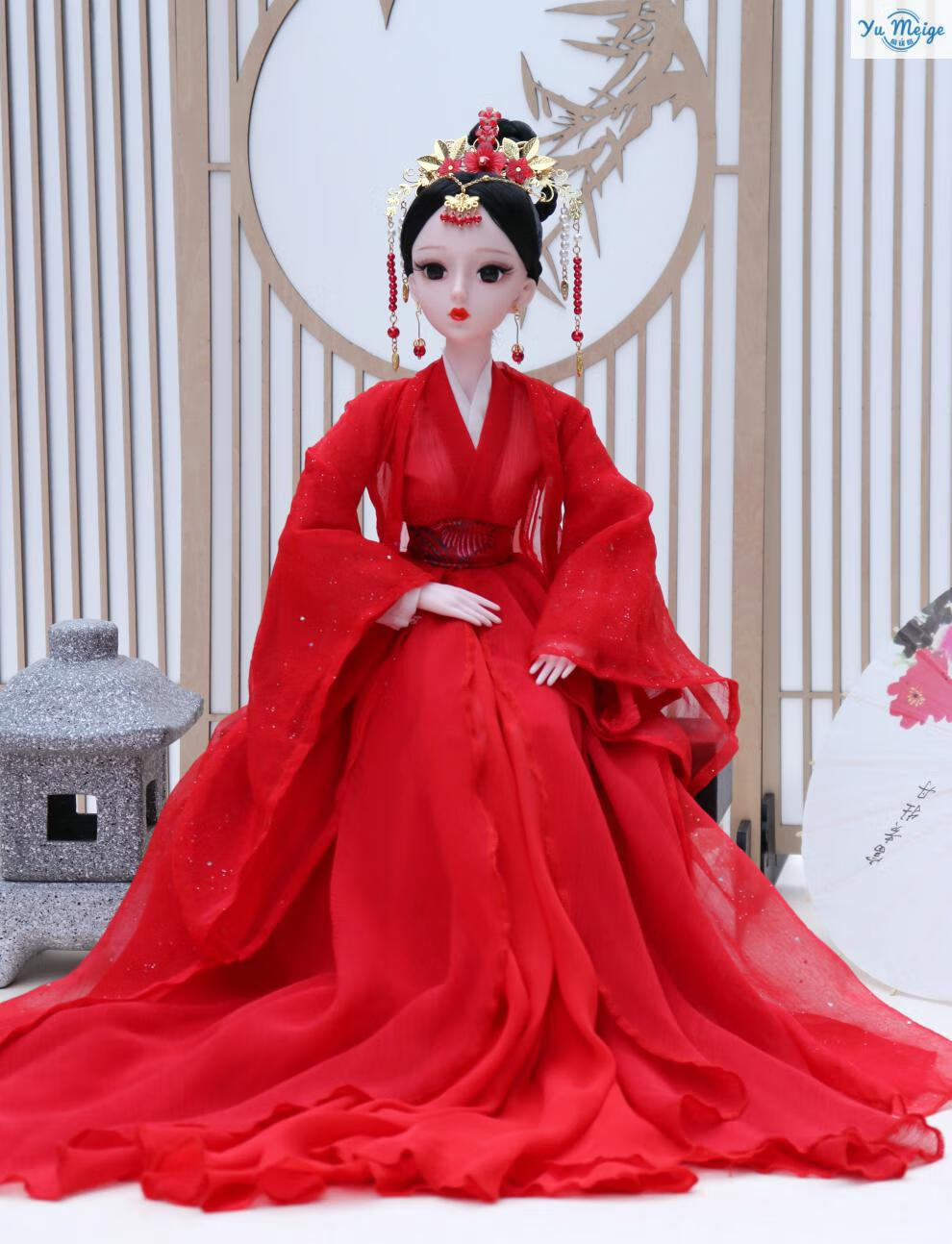 2022新款礼物中国风古装芭比娃娃套装60厘米古装娃娃比芭比仙原创手工