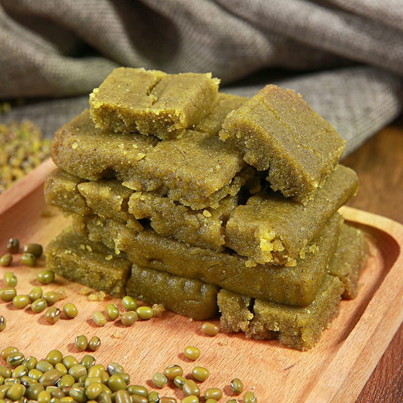 安徽无为特产绿豆糕麻油正宗老式手工端午节冰糕儿时点心小吃零食原味