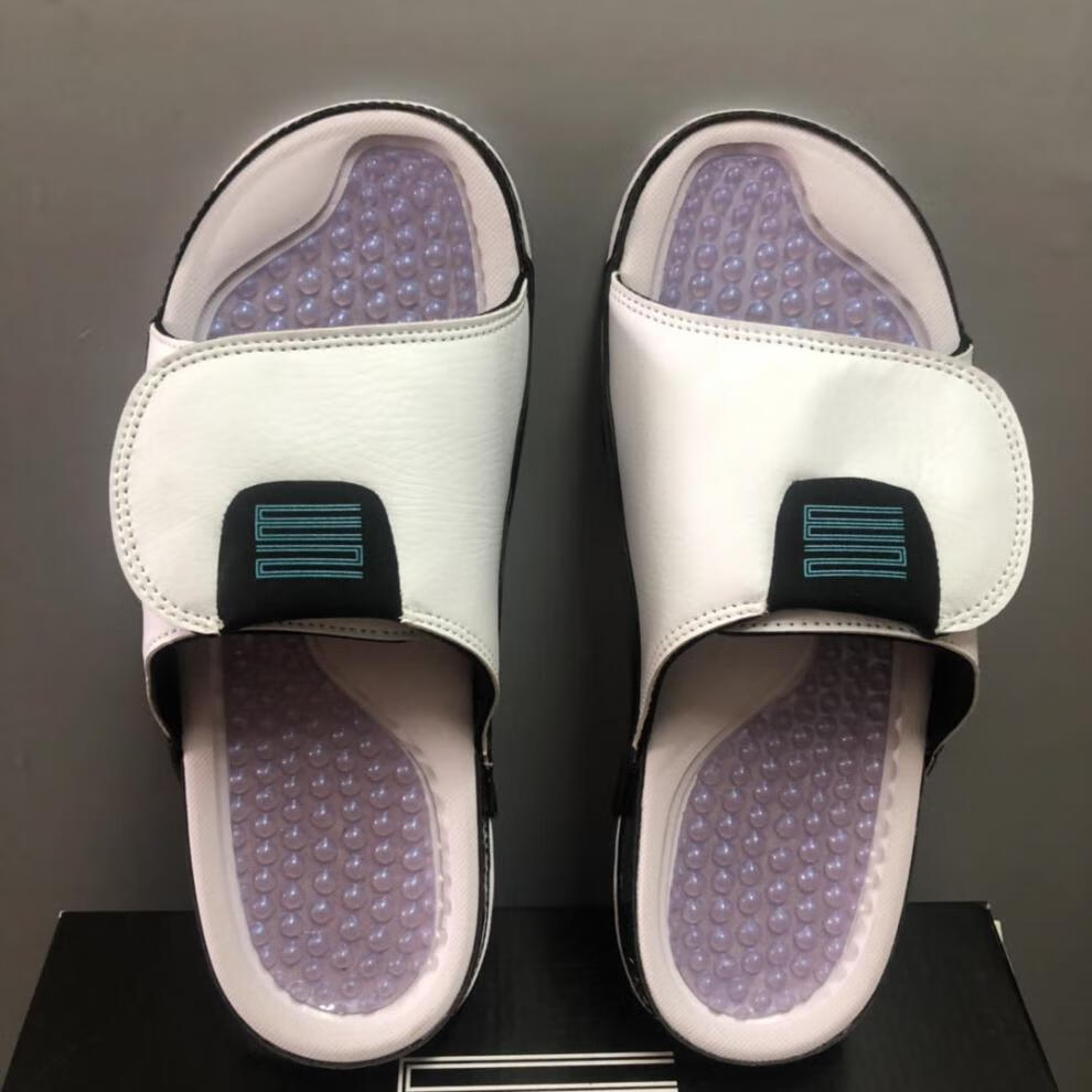 喜得龙夏拖鞋黑白魔术贴拖鞋休闲男户外沙滩飞人凉鞋 黑绿 39