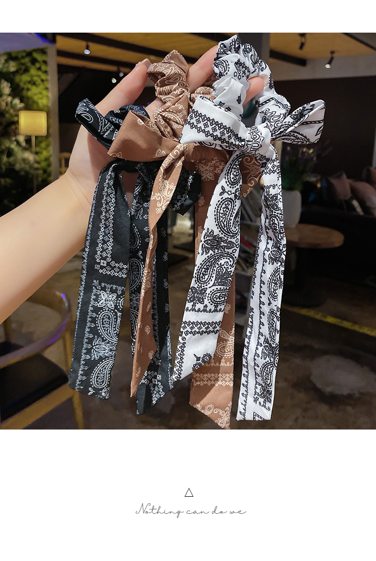 馥芳fang同款大肠发圈飘带头饰女夏季薄款绑发绳丝巾发带头绳丝带夏天