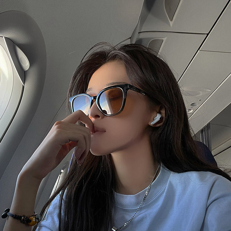 xpmr新品女生墨镜潮品茶色墨镜女同款街拍圆脸大脸显瘦网红太阳镜男