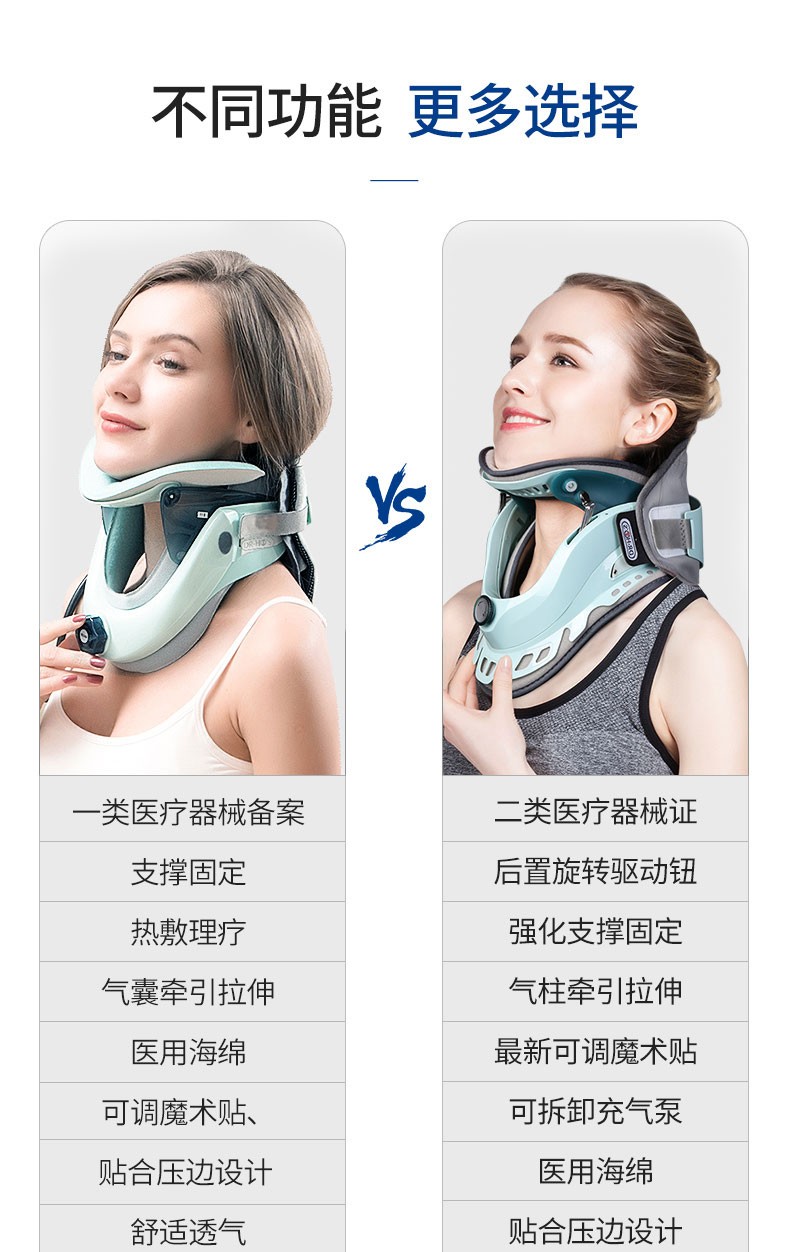 何浩明drhos颈椎牵引器充气颈托护医用固定器治疗仪医生颈椎拉伸牵引