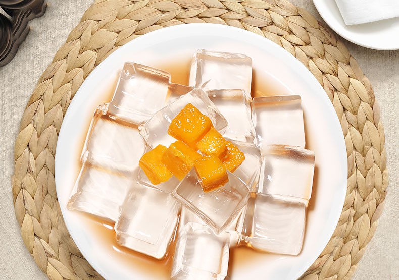 粉凉粉自制家用果冻食品烧仙草凉粉粉食用布丁 白凉粉100g*4包【图片