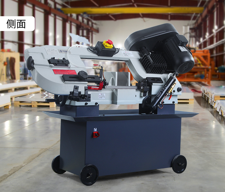 小型卧式带锯床液压半自动带锯床便携多功能带锯机金属切割小锯床