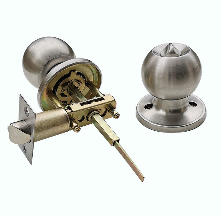 球形锁球头门锁三杆锁门球锁厕所浴室门锁球圆锁彩钢门三杆式球形锁