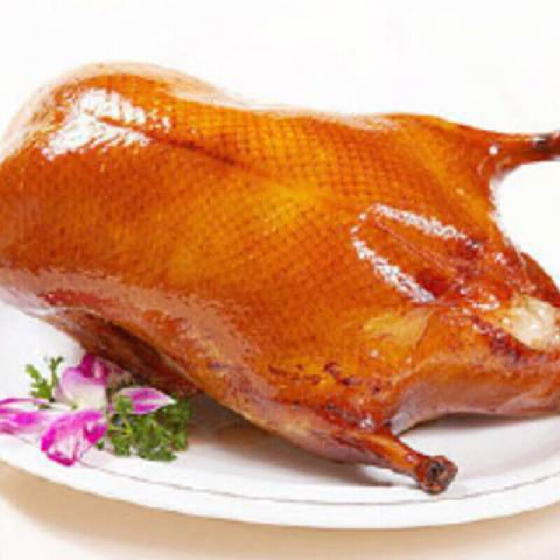 【北京特产】正宗烤鸭整只 700g 熟食零食美食小吃 2只烤鸭彩色手提袋