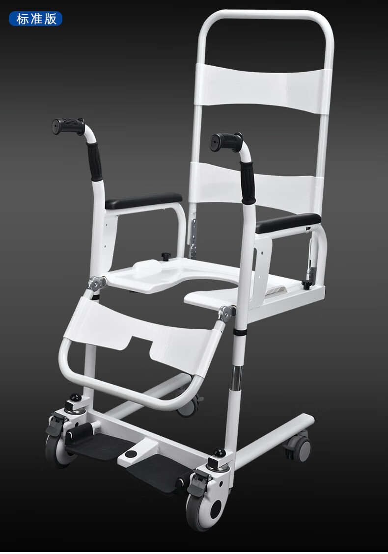 转移位车多功能升降坐便椅 液压移位机-可躺【送便盆 束腰带】【图片