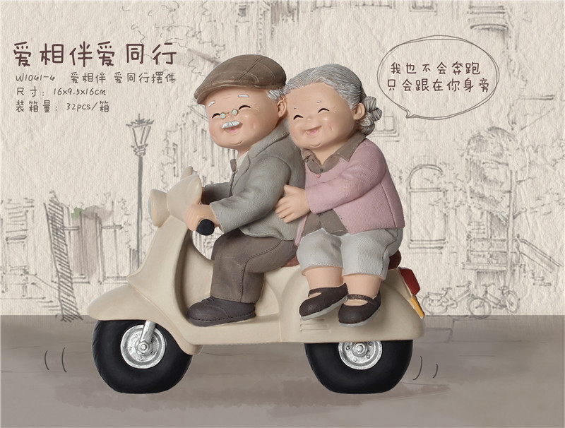 金婚老人的礼物金婚结婚纪念礼品礼物老夫妻老公婆摆件一对送父母老人