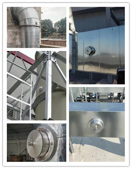 定制dn25风量孔 风管检测口 废气采样口 环保检测孔 不锈钢 dn25 底座