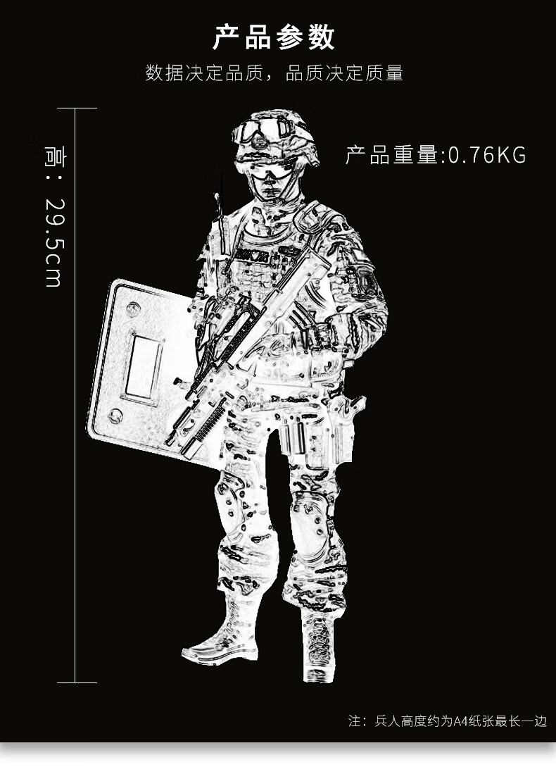 特种兵手办16和平使命中国武警特警军人玩偶兵人模型关节可动素体套装