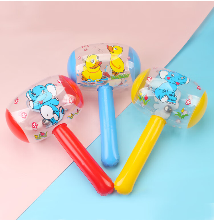 敲打气锤塑料打人道具铃铛惩罚 一个手动充气泵(颜色随机发)【图片