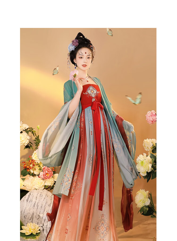 玉簪花原创唐制汉服女裙唐风复原中国古风古装柯子裙全套春秋 紫色大