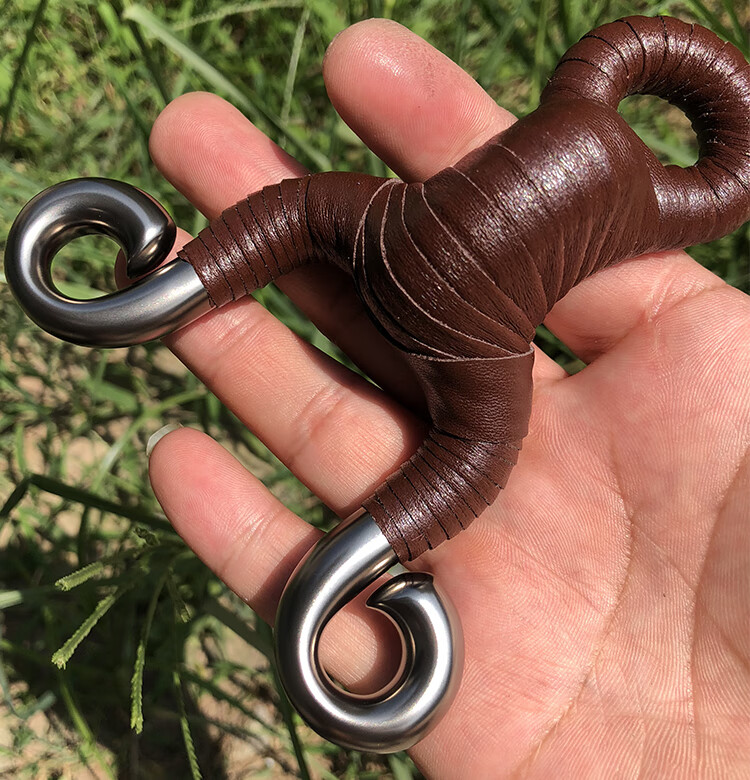 崛适冷弯弹弓传统440渐变狐狸304不锈钢小s钛合金手工冷弯定制弓8毫米