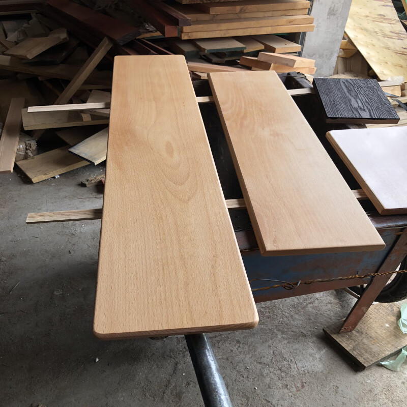 一字隔板红橡榉木黑胡桃定制实木置物架搁板衣柜墙壁木板书架层板榉木