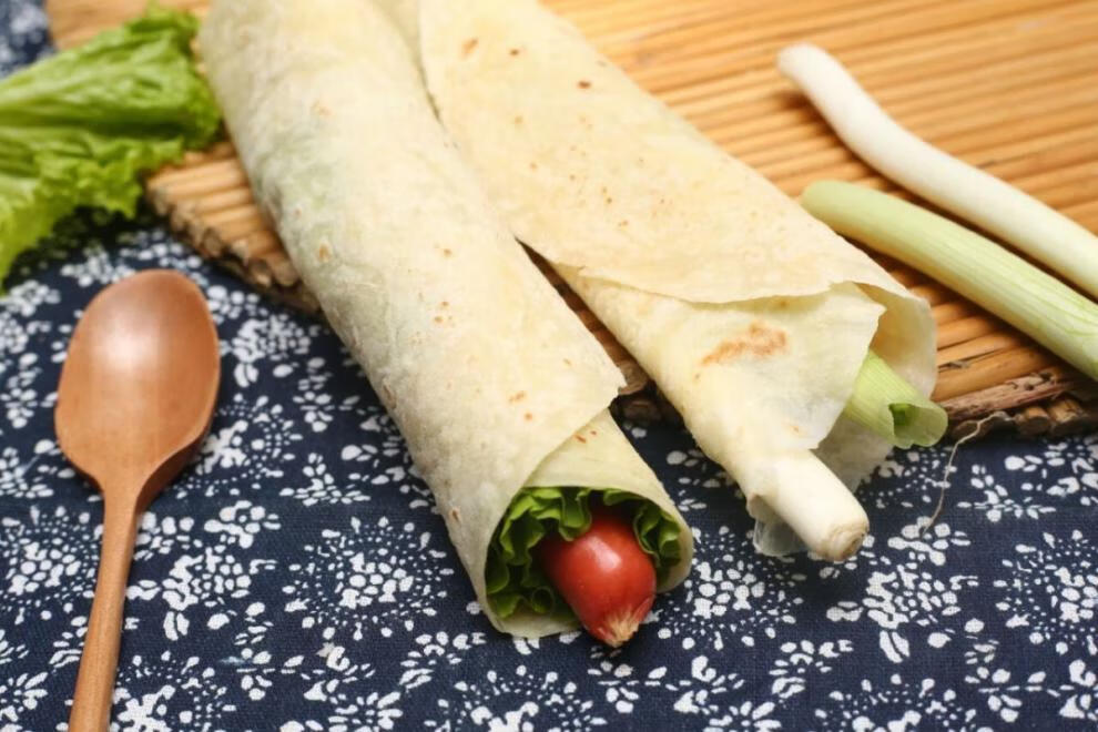 山东特产卷饼面饼农家手工单饼烙馍饼薄饼皮墨西哥鸡肉卷 北草堂 25张