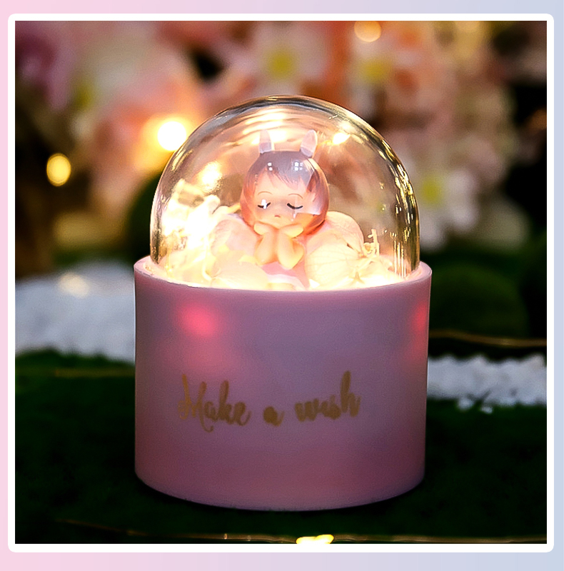 新年礼物⒎幸运盲盒摆件礼物网红新款女孩公仔玩具套许愿精灵盲盒带灯