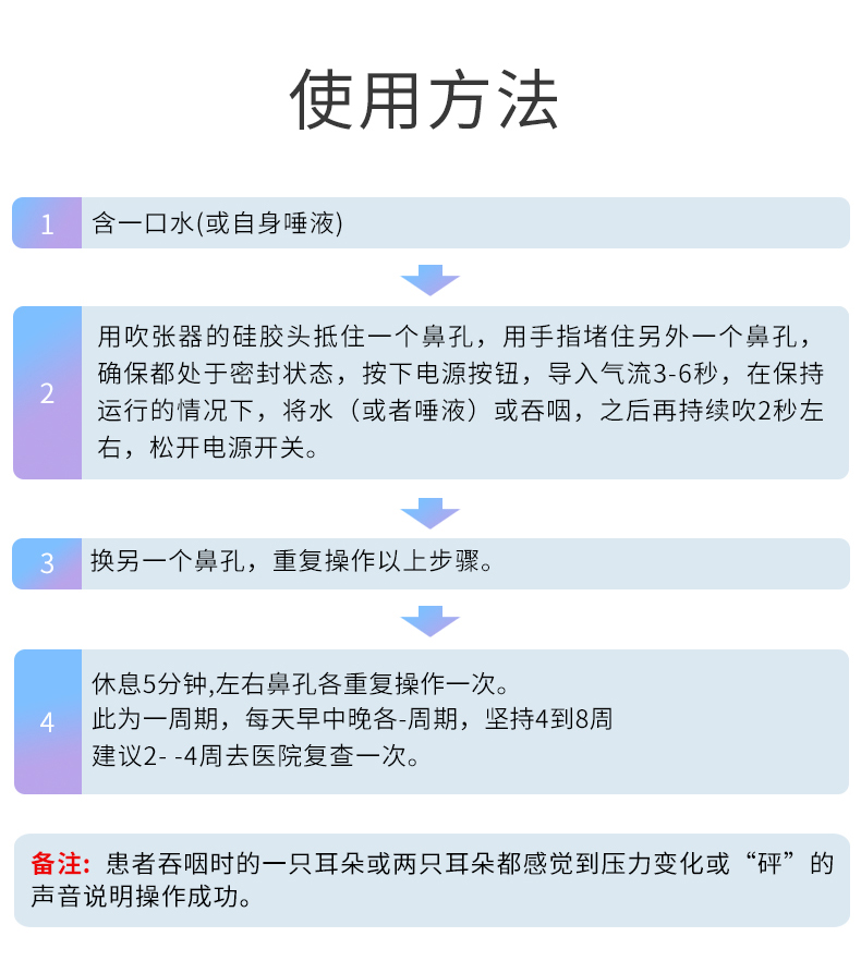 優樂活咽鼓管吹張器兒童成人波氏球分泌性中耳積液鼓膜內陷負壓堵塞耳