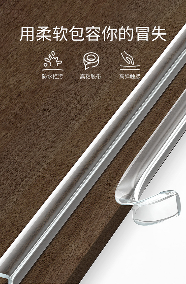 家具透明防撞条桌子玻璃边缘包边家用防磕碰安全条茶几边条保护套1米