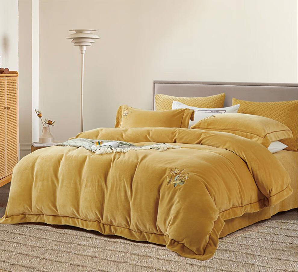 2022新款美罗家纺四件套meiluo美罗家纺2021秋冬阳光暖绒加厚牛奶绒