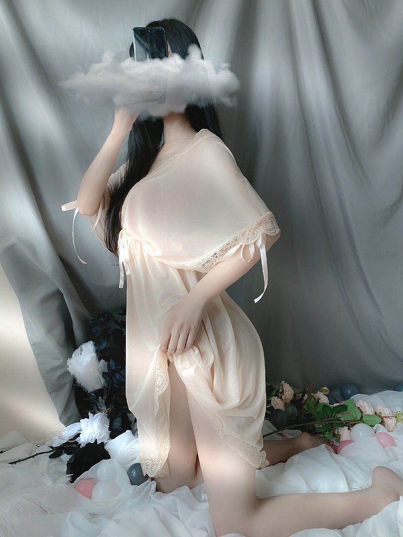 许暮大码性感诱惑床上免脱透明睡衣 黑色 均码90-180斤可穿【图片