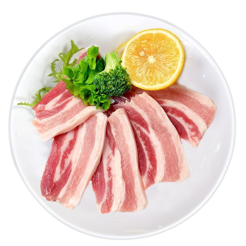 鲜冻五花肉块肉片去皮调理生鲜佑达嘉怡带皮去骨后腿肉5斤